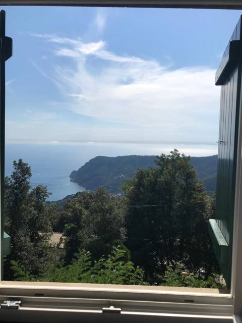Blick aus dem Fenster aufs Meer