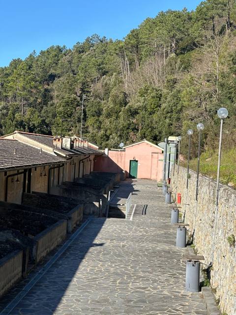 Gepflasterter Weg beim Kloster